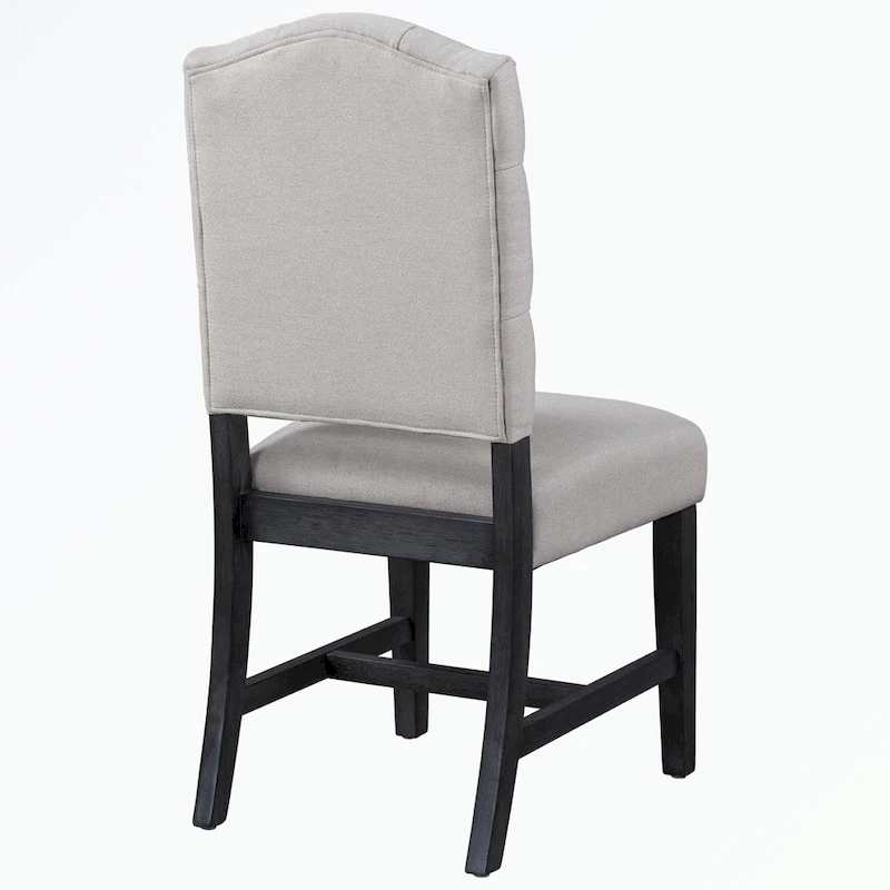 Dining Table Set with Extendable Table and 4 Upholstered Chairs