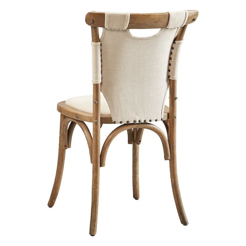 Nashville Oak & Canvas Bentwood Side Chair