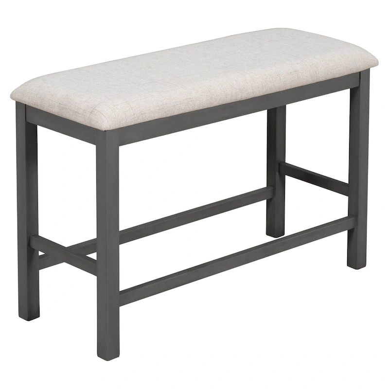 Nestfair 6-Piece Counter Height Dining Table Set with Chairs and Bench