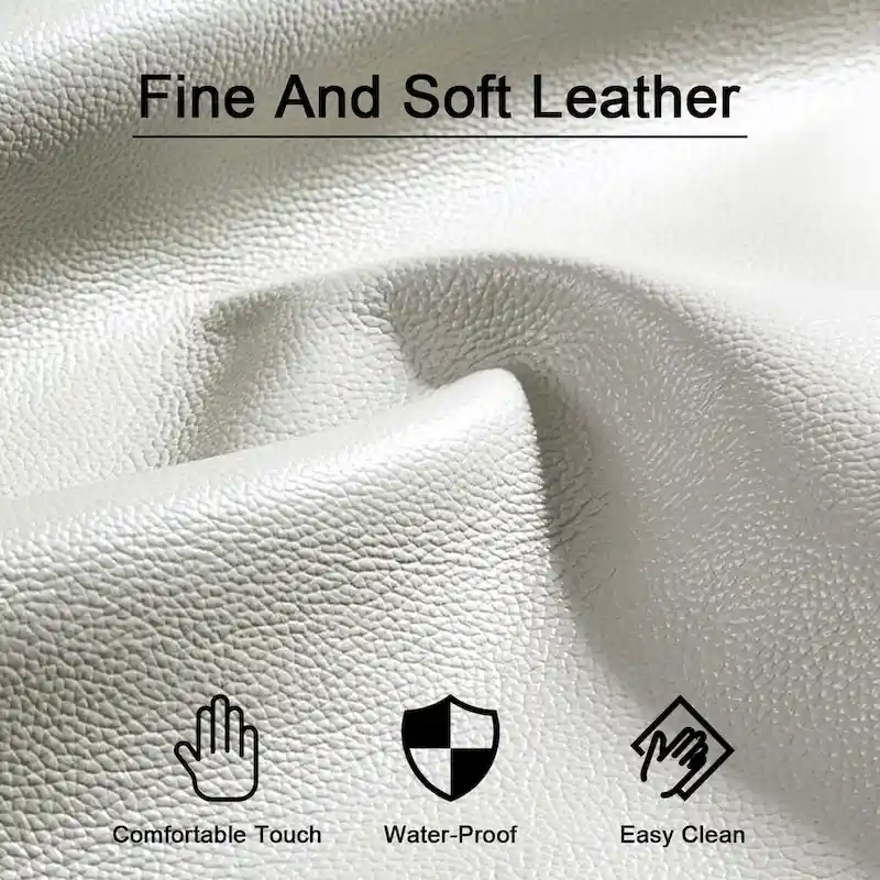 Modern Luxurious White Leather Dining Chairs with Polished Gold Stainless Steel Legs