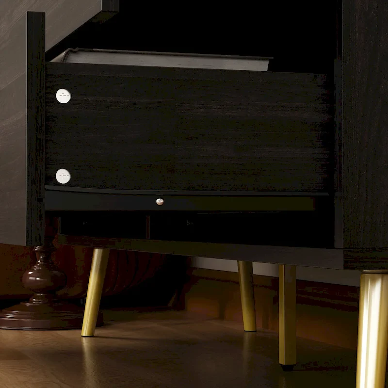 6 Drawer Larget Chest&Dresser With Golden Metal Handles