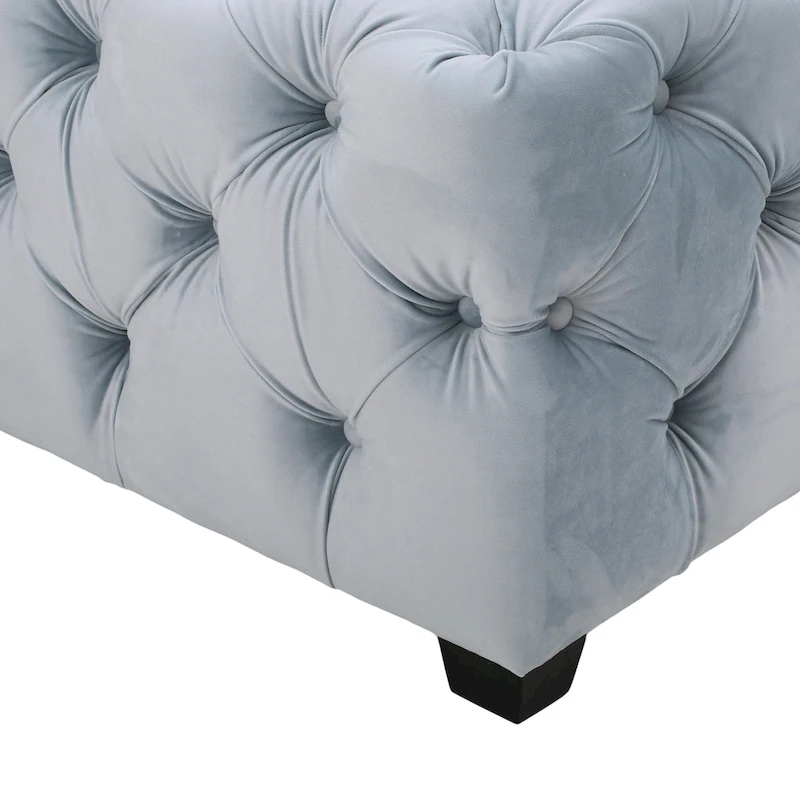 Piper Glam Tufted Velvet Ottoman Bench by Christopher Knight Home