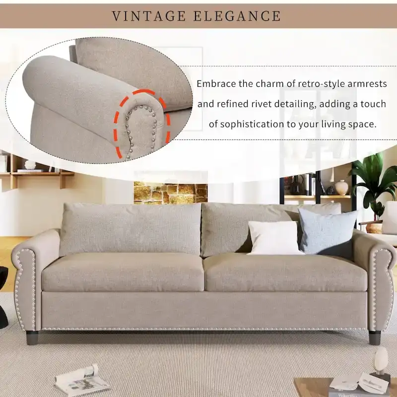 80.7  2-in-1 Sofa Bed Sleeper with Large Mattress