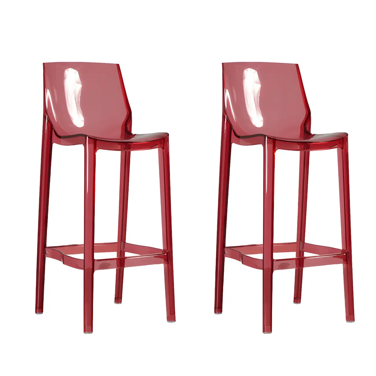 Modern Acrylic Vibrant Durable Colourful Sleek Bar Stool