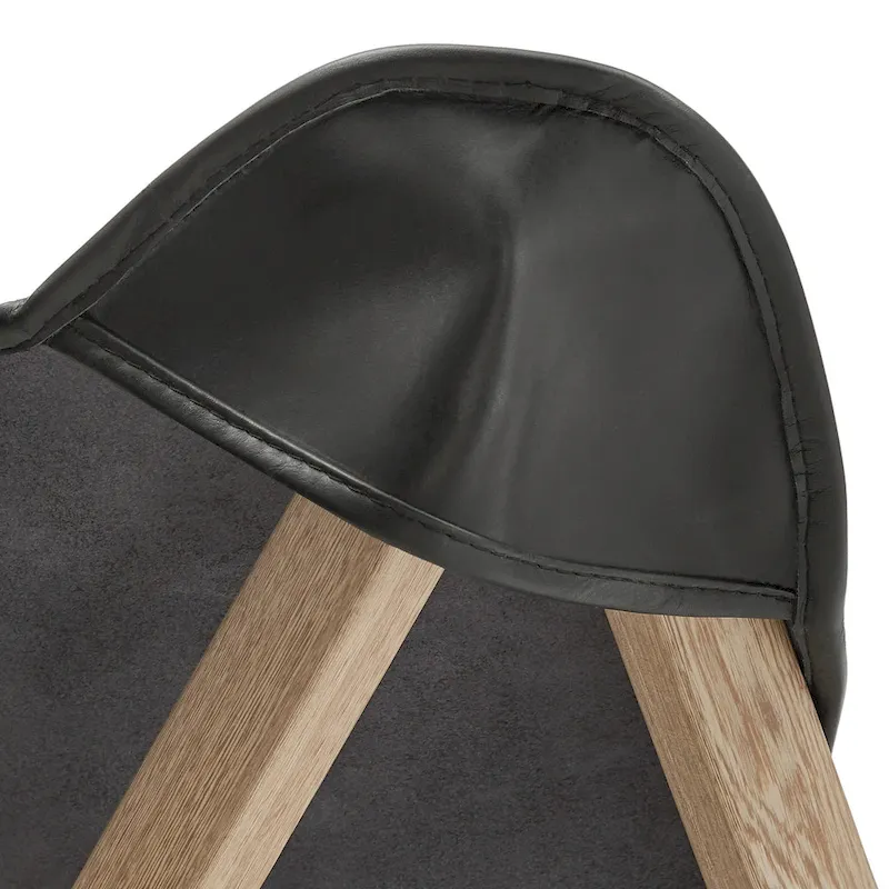 Cantu Genuine Top Grain Leather Tripolina Sling Chair by iNSPIRE Q Modern