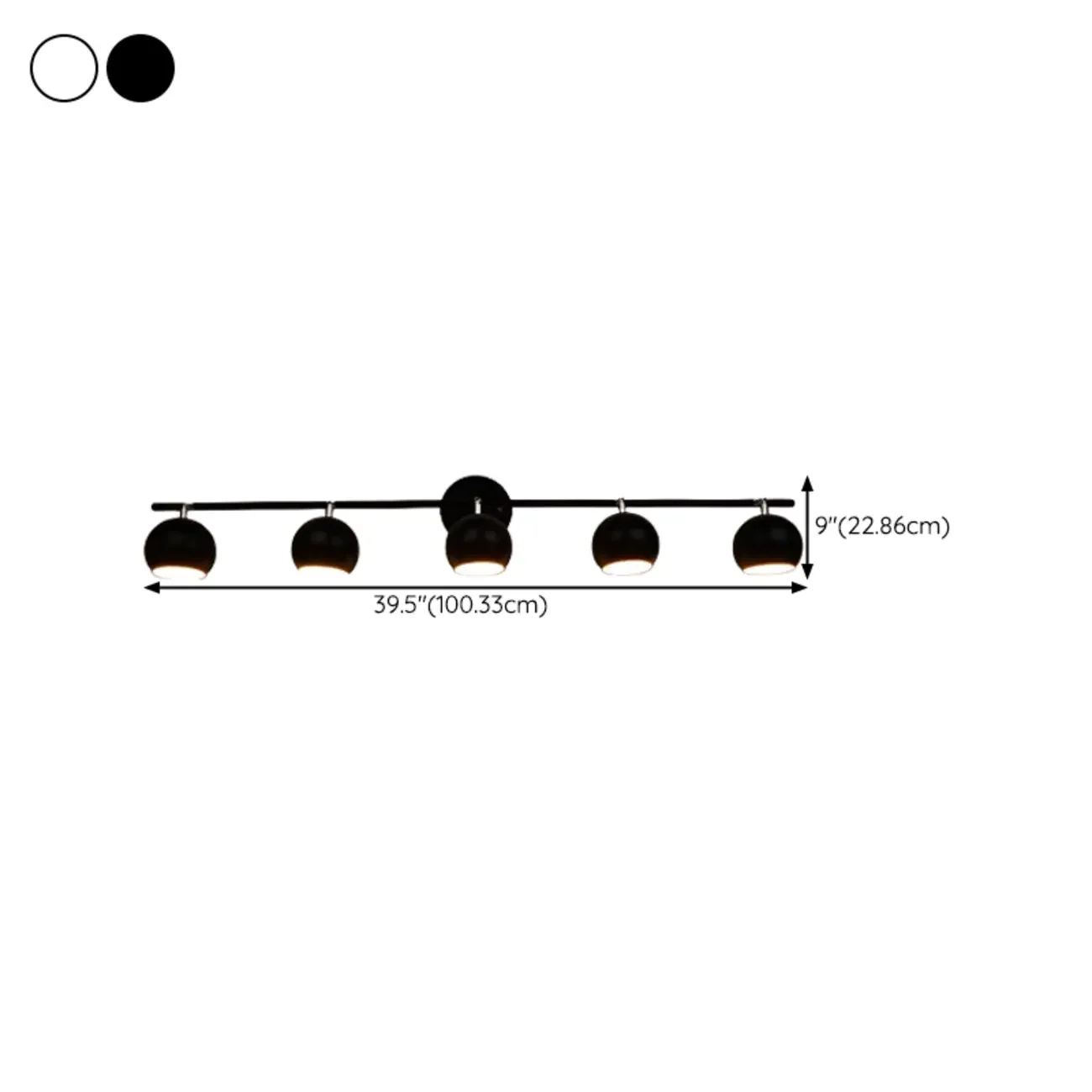 Adjustable Modern Linear Iron Globe Track Wall Sconce