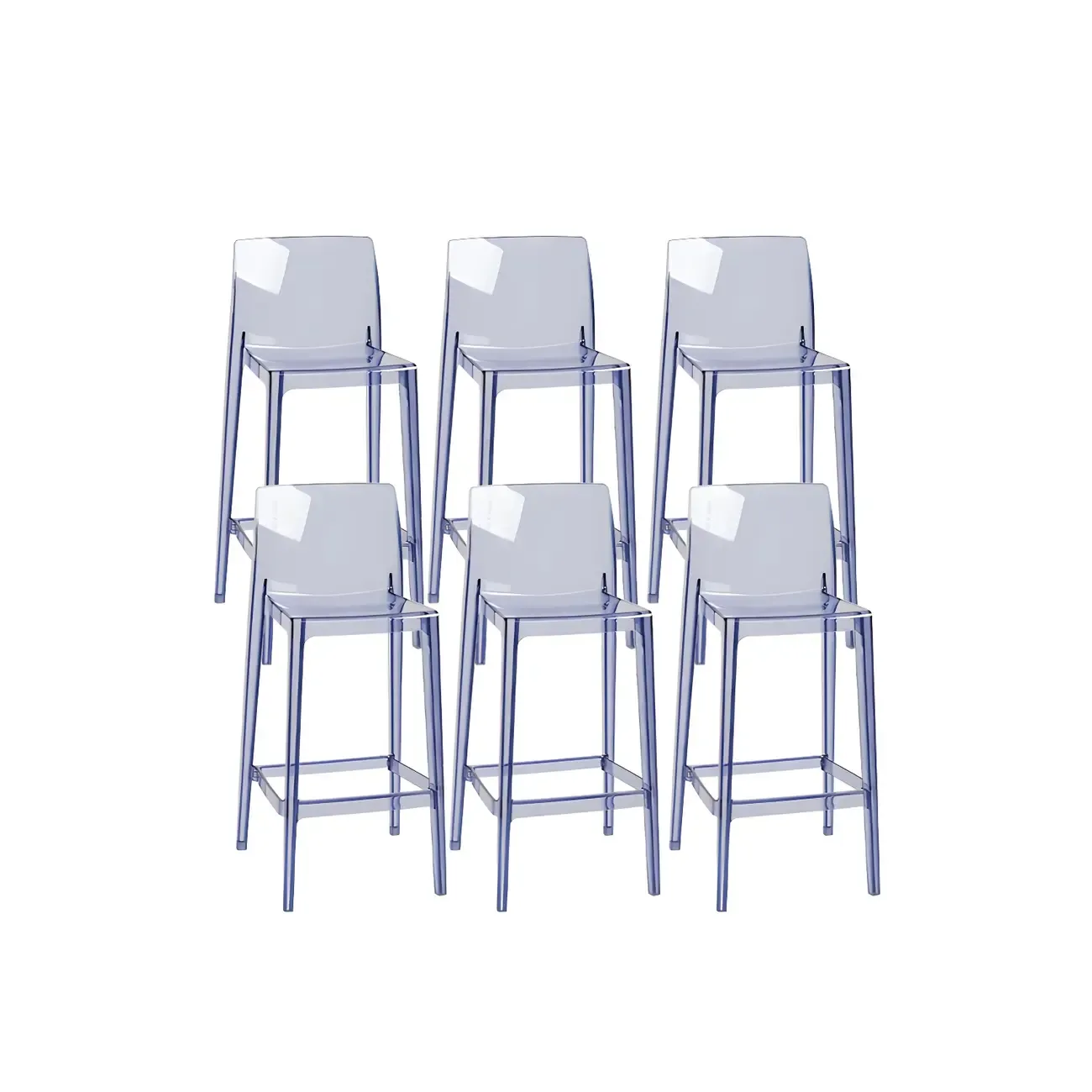 Modern Acrylic Transparent Stylish Rectangle Bar Stool