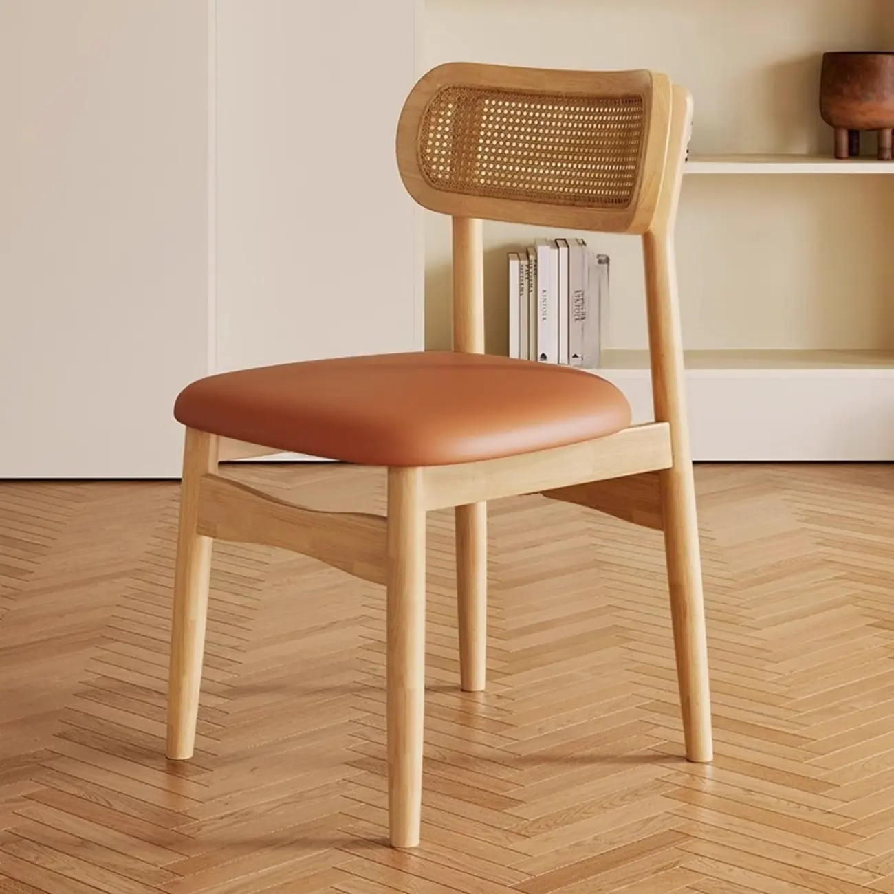 Soft Retro Upholstered Faux Leather Dining Chair