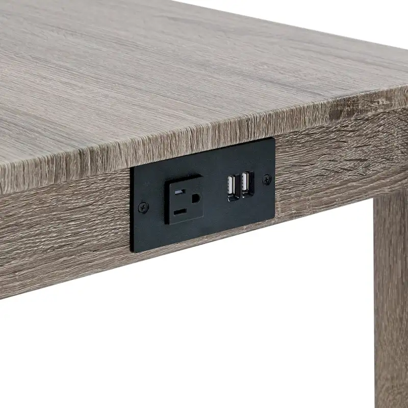 8 PCS Bar Table Dining Sets with Counter Stools and Built-in Power Outlets