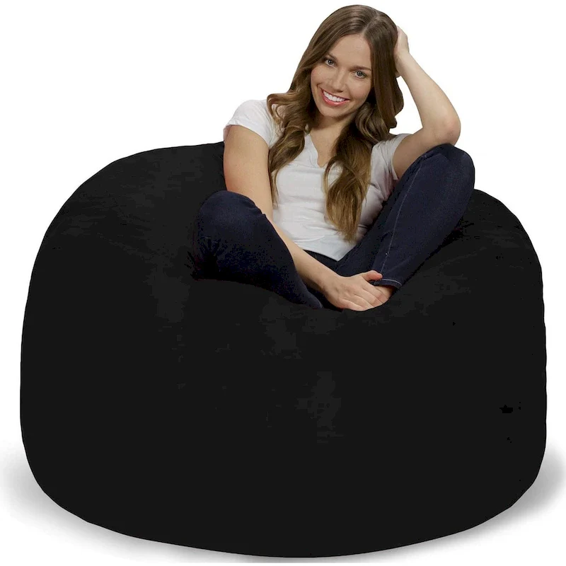 Bean Bag Chair 4-foot Memory Foam Removable Cover Bean Bags