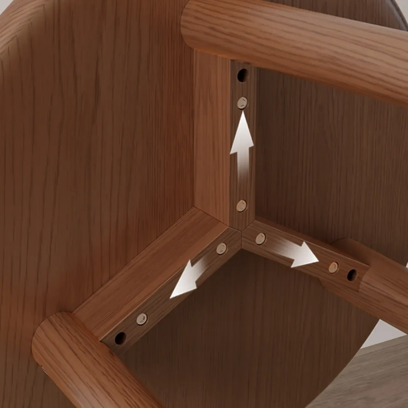 Compact Round Wooden 2-Tier Tripod Base Side Table