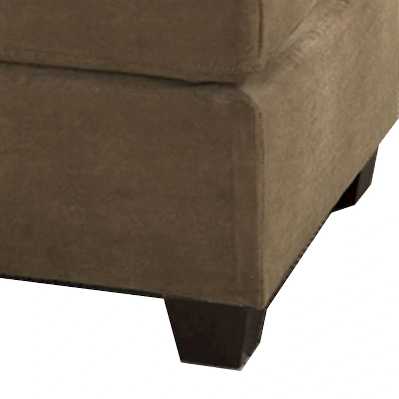 Square Cocktail Ottoman – Light Brown Waffle Suede
