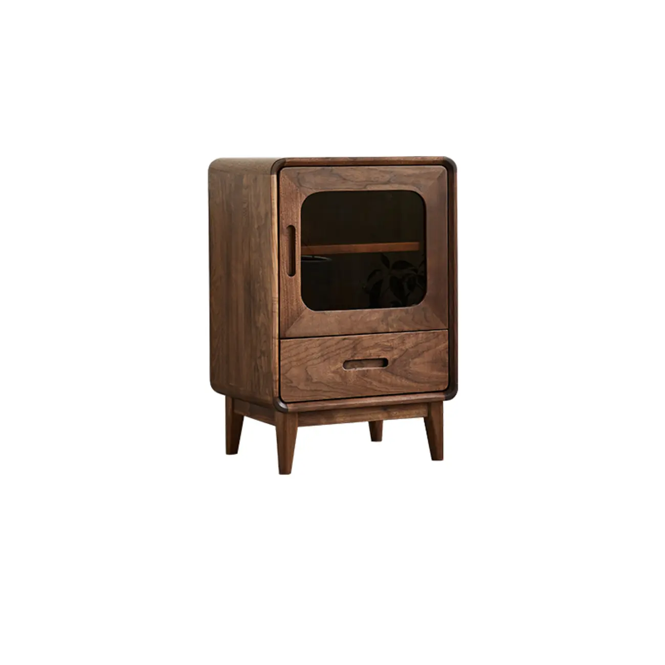 Scandinavian Wood China Cabinet with Storage