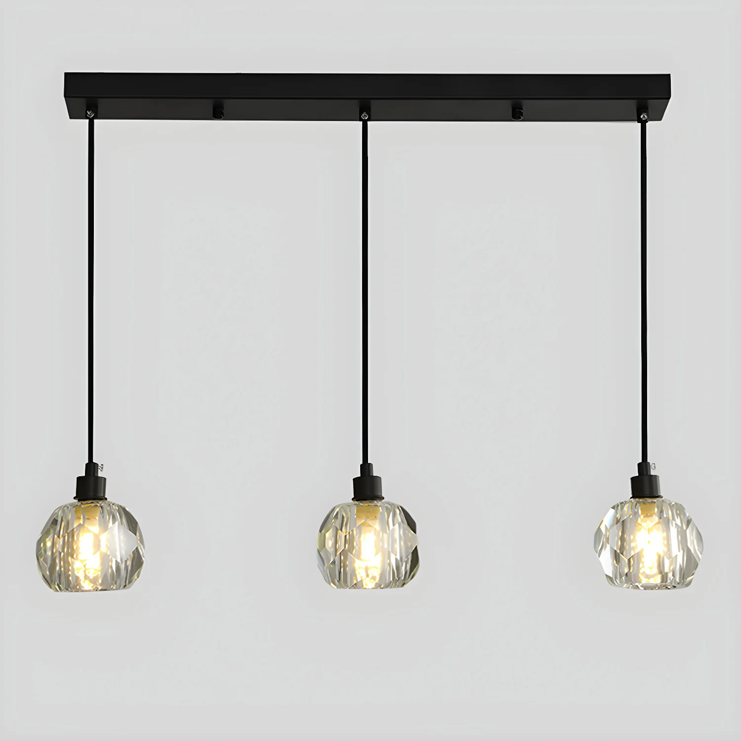 Modern Crystal Globe Island Lights for Kitchen Area