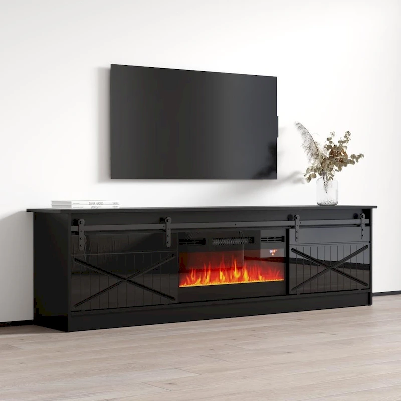 Granero BL-EF Electric Fireplace 79  TV Stand