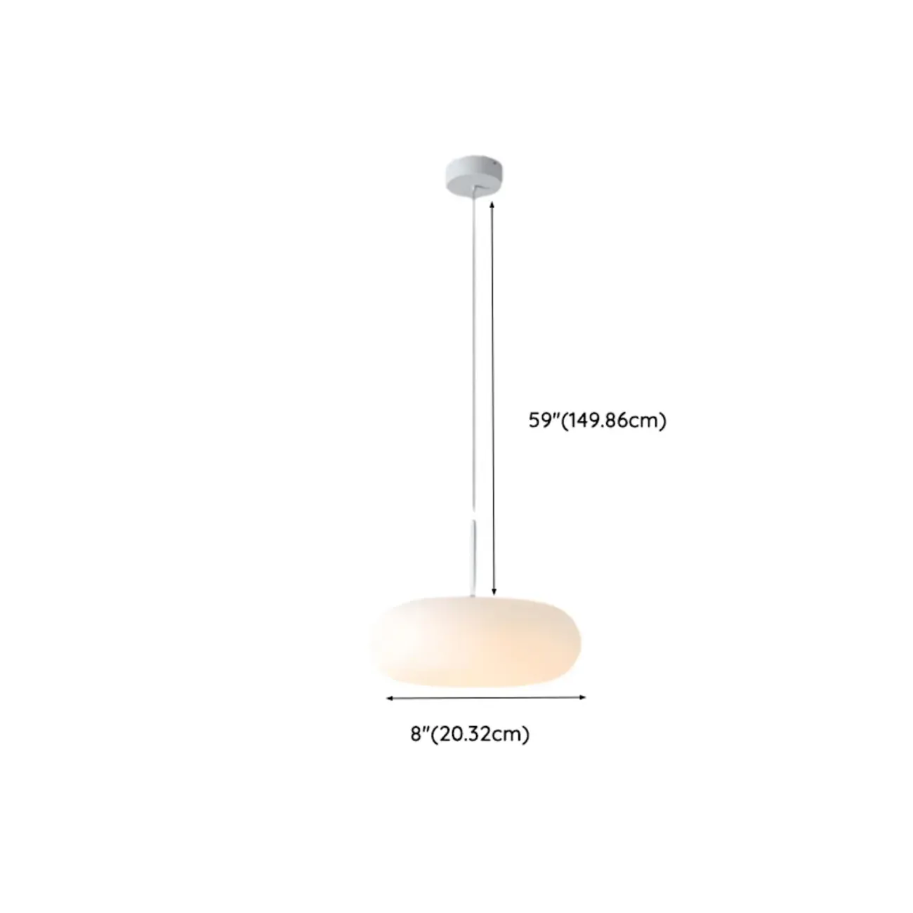 Modern Adjustable White Kitchen Pendant Light 3 Dimming LED