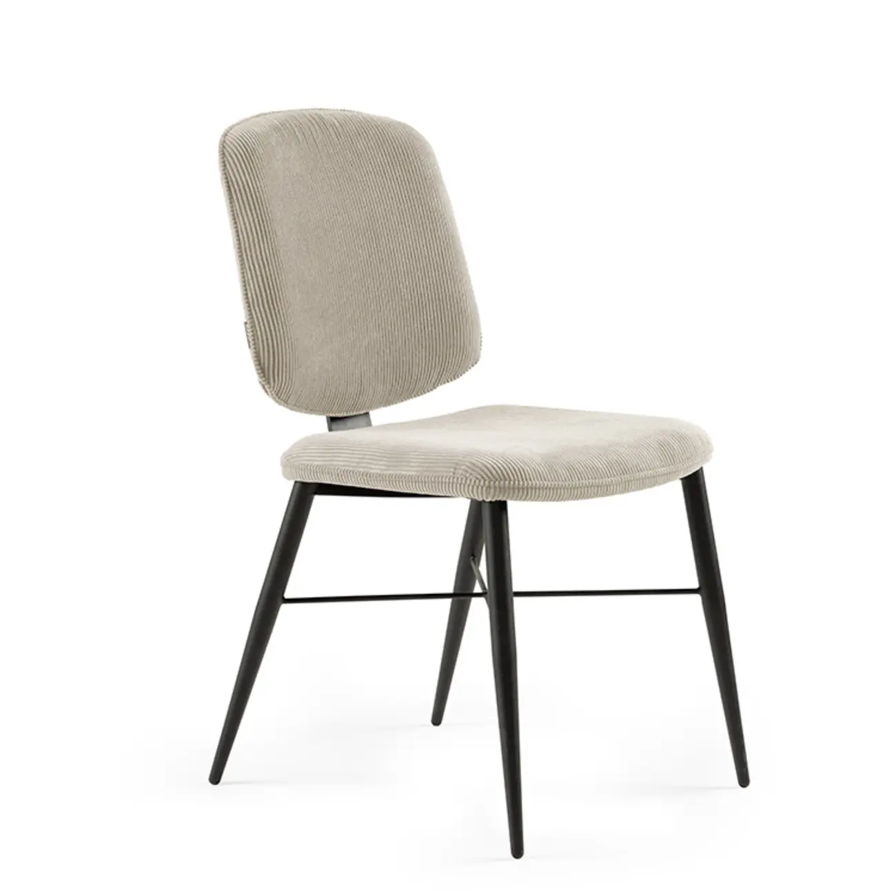Nordic Upholstered Armless Solid Wood Dining Chairs