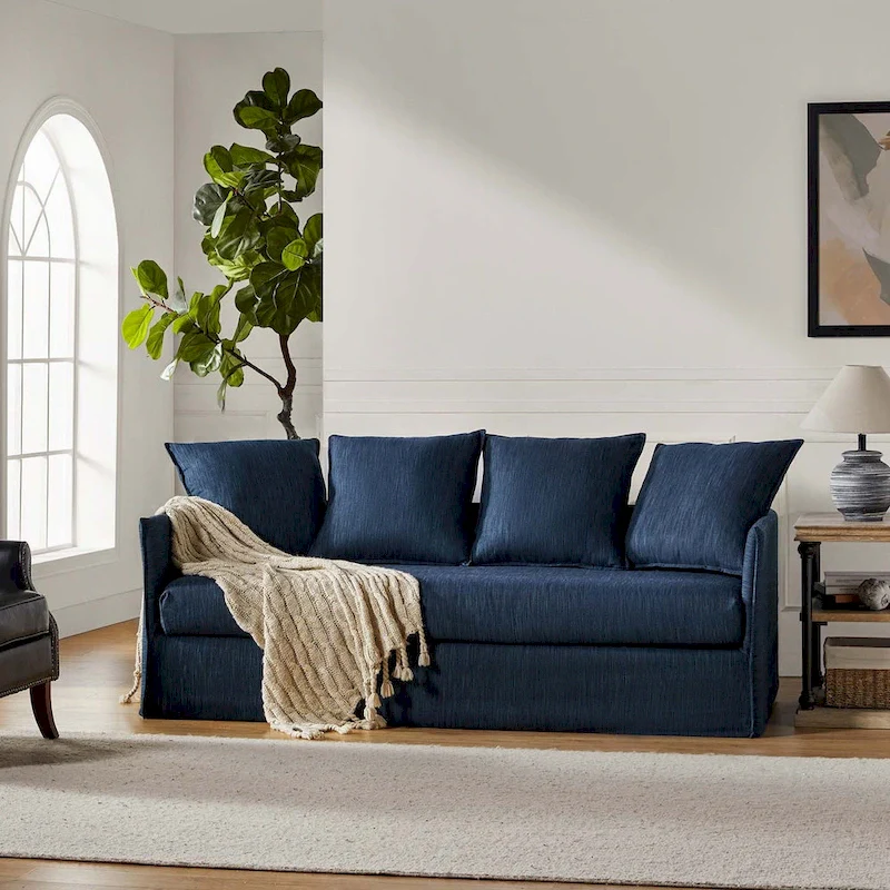 Gottfried 80 Slipcovered Sofa with Removable Cushions by