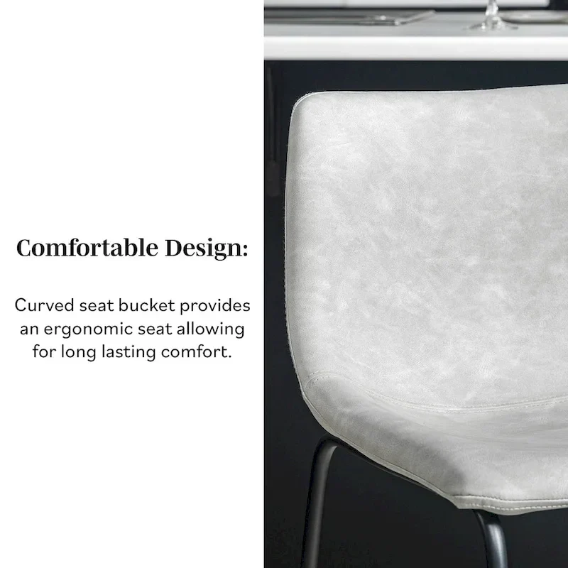 26-inch Faux Leather Counter Stool