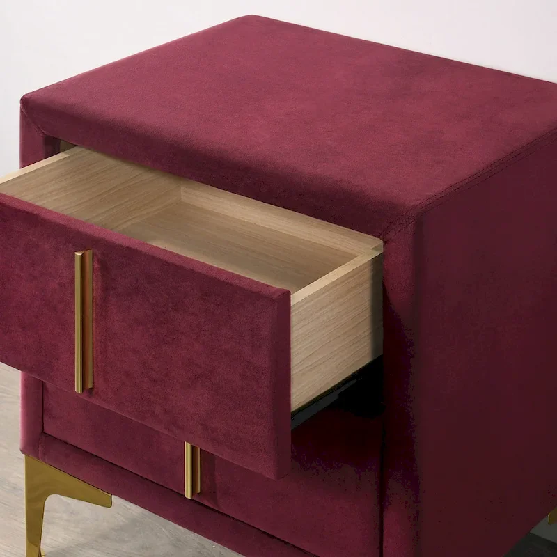 Furniture of America Glim Art Deco 3-Piece Shell Tufted Upholstered Bedroom Set