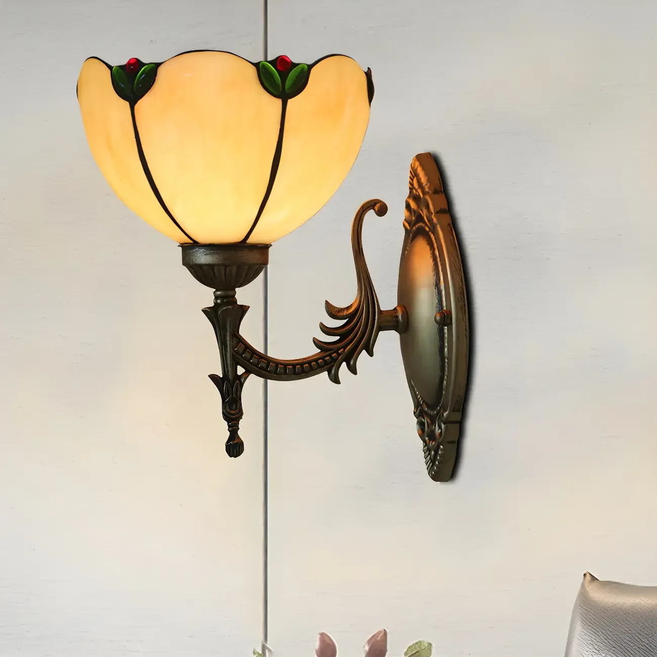 5 to 9 Inch Vintage Bronze Wall Lamp for Bedroom Lighting