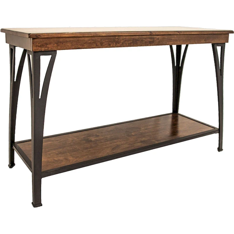 The Copper Finish 1-shelf Sofa Table