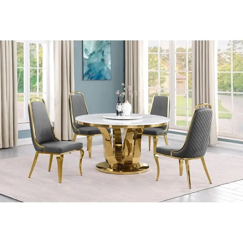 Best Quality Furniture D325-SC314-7 5 Piece Round Dining Set