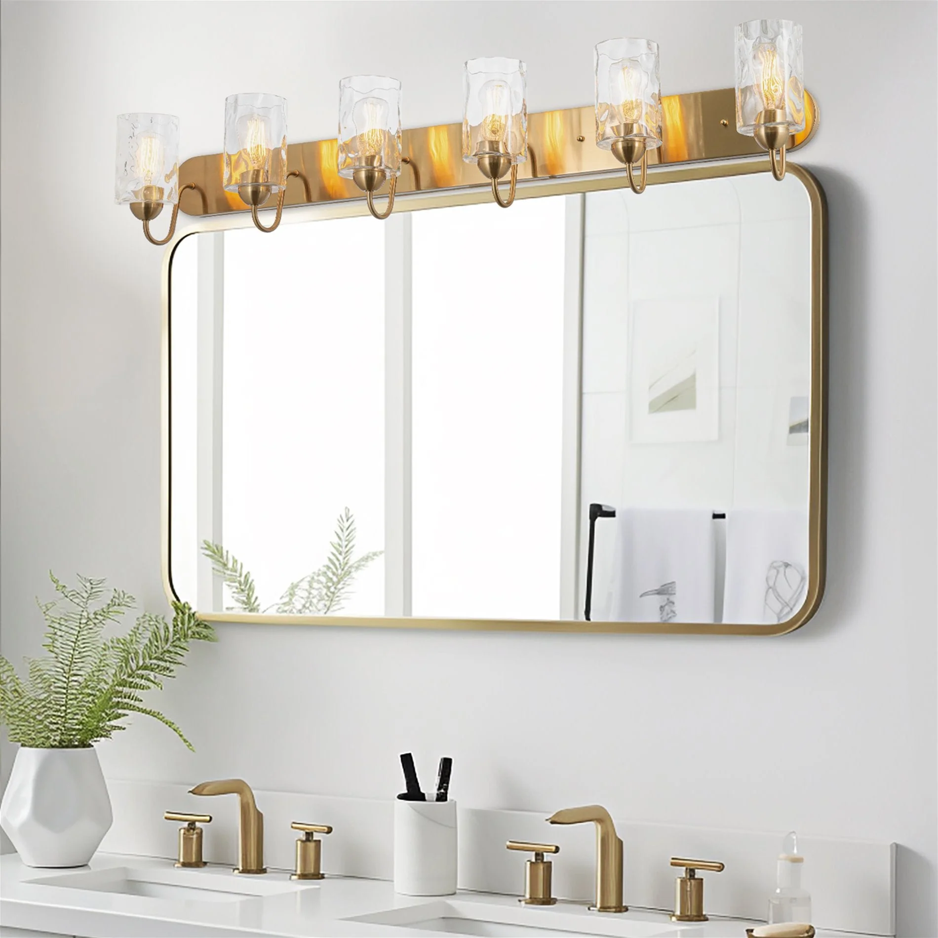 Armada II 7 Clear Hammered Glass Shades / Replacement Glass, 3-Pack