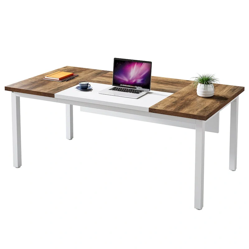 L-shaped Executive Computer Desk and al File Cabinet,63-inch Home Office Desk , ,Credenza Desk Set
