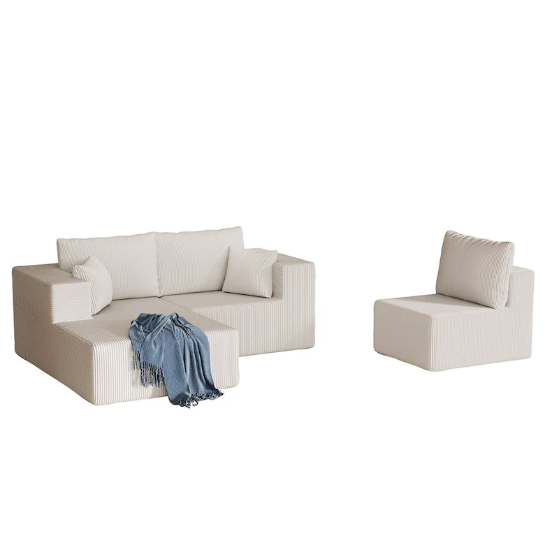 108.3Inch Modular L Shaped Sectional Sofa Couch with Chaise Lounge