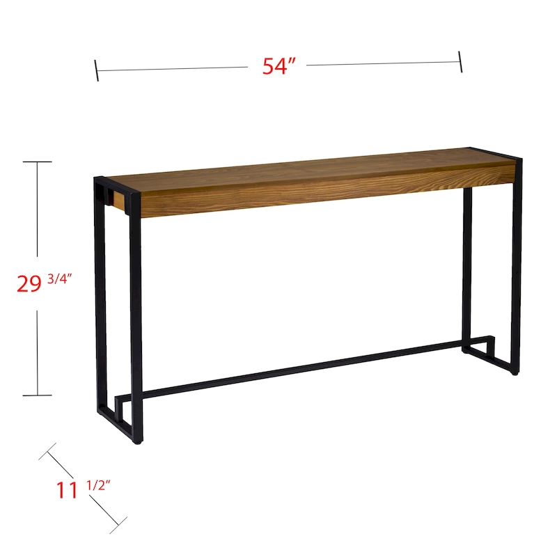 SEI Furniture Macen Modern Narrow Industrial Console Table