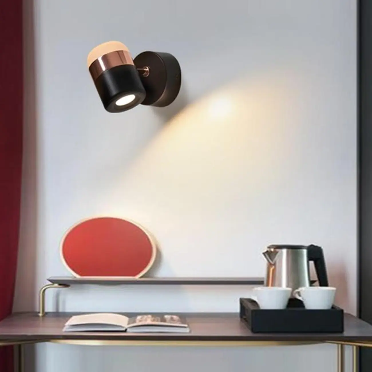 Modern 2-Light Cylinder Adjustable Wall Sconce