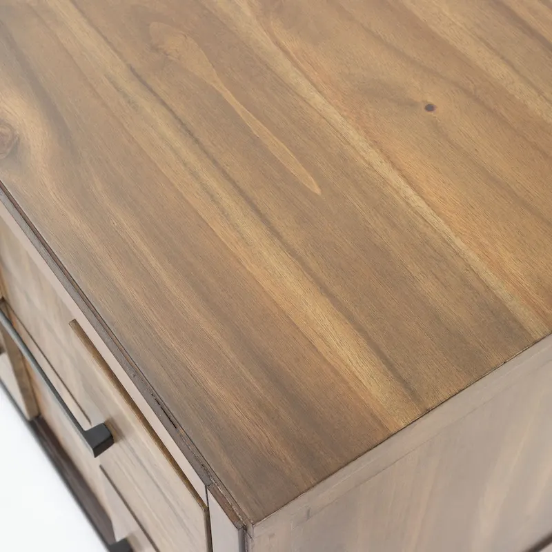 Tass Transitional Solid Wood 2-Drawer Nightstand by Furniture of America