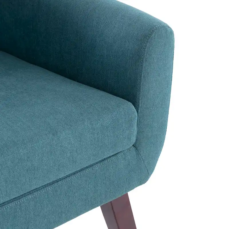 HUIMO Fabric Arm Chair Accent Chair and Ottoman Set Grey/ Beige/ Blue/ Dark Teal