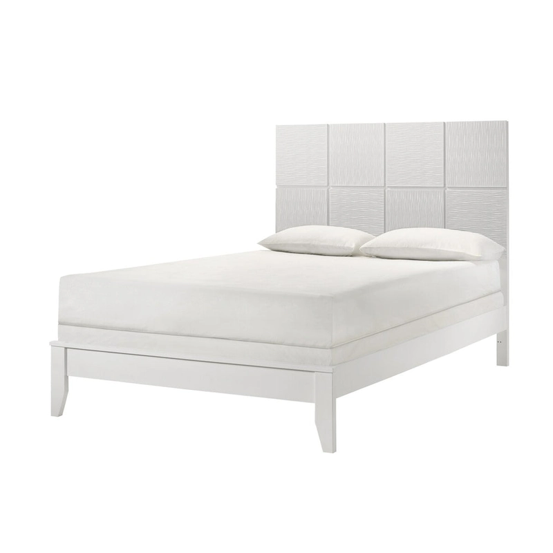 Sim 5 Piece White Panel Bedroom Set