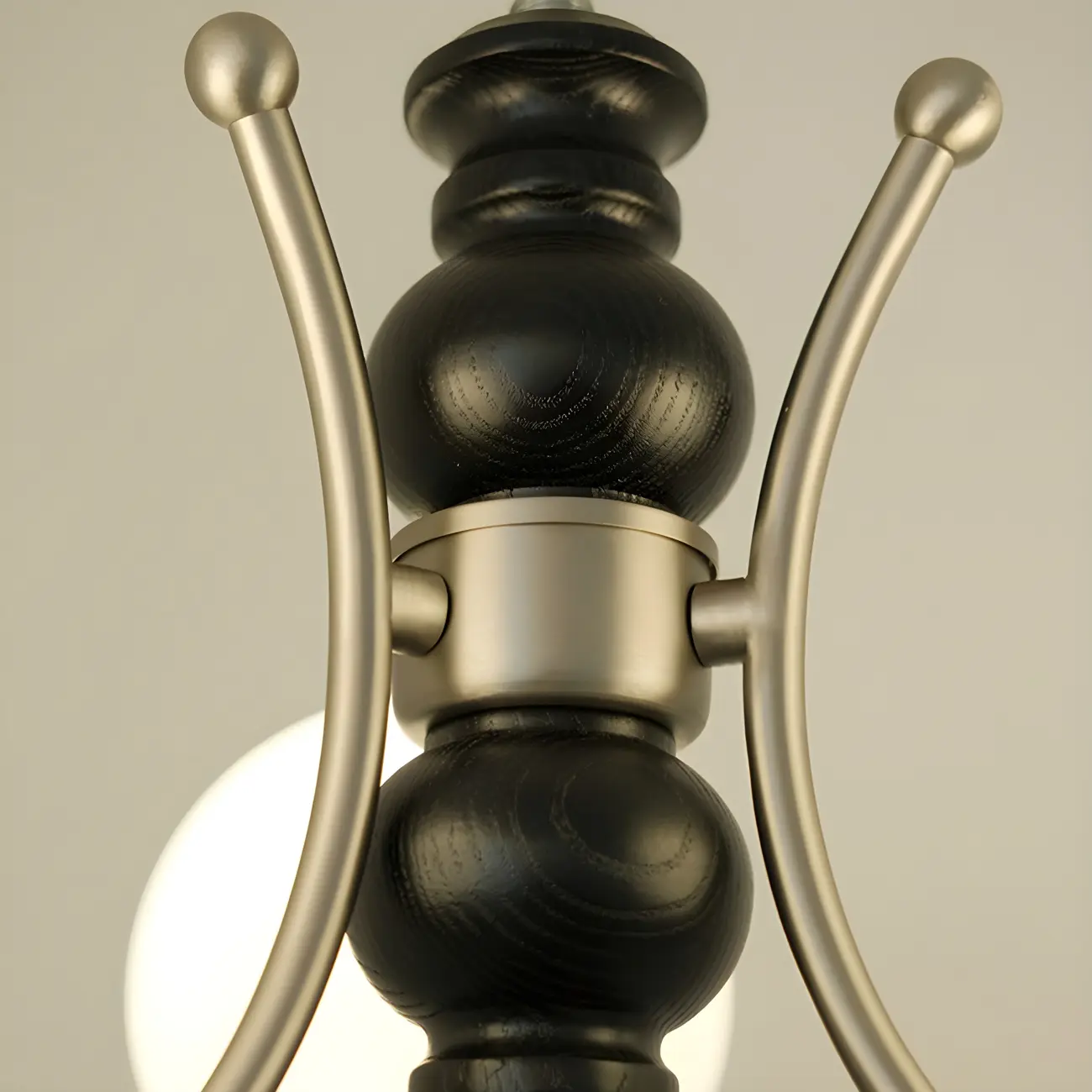 Modern Glass Chandeliers Black Metal Elegant Lighting