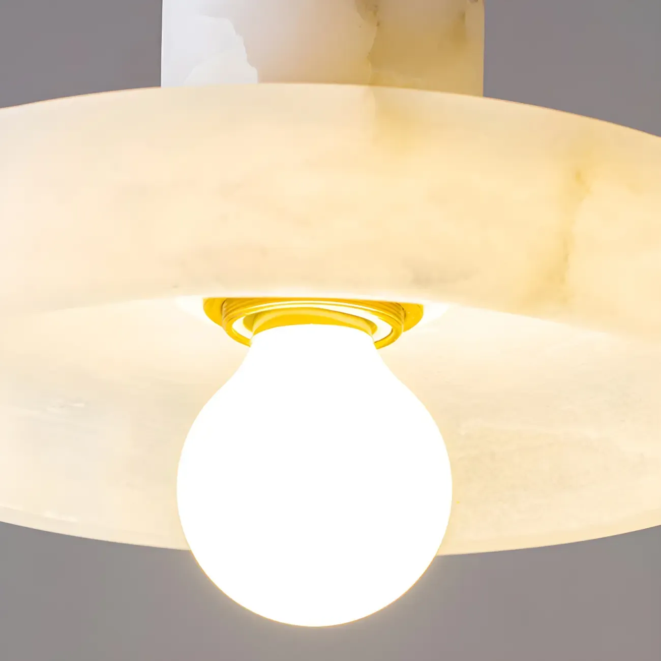 Modern Pendant Chandelier with White Agate Shade
