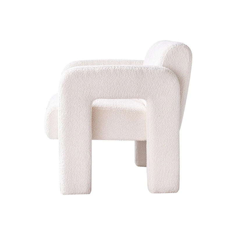 31.10  Wide Boucle Upholstered Accent Chair