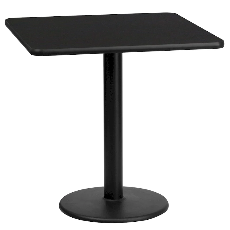 24 Square Laminate Table Top with 18 Round Table Height Base