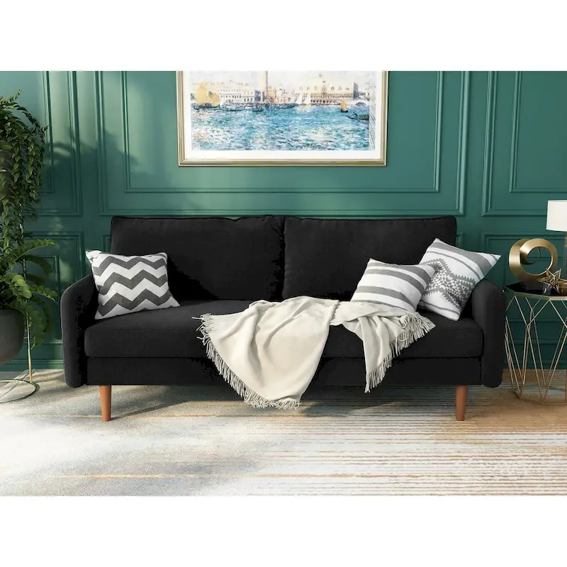 70Velvet Square Arm Sofa
