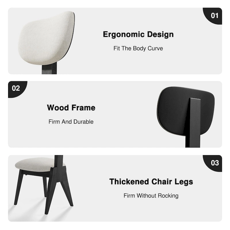 Solid Wood Dining Chairs(Set Of 2) - 21*19*33