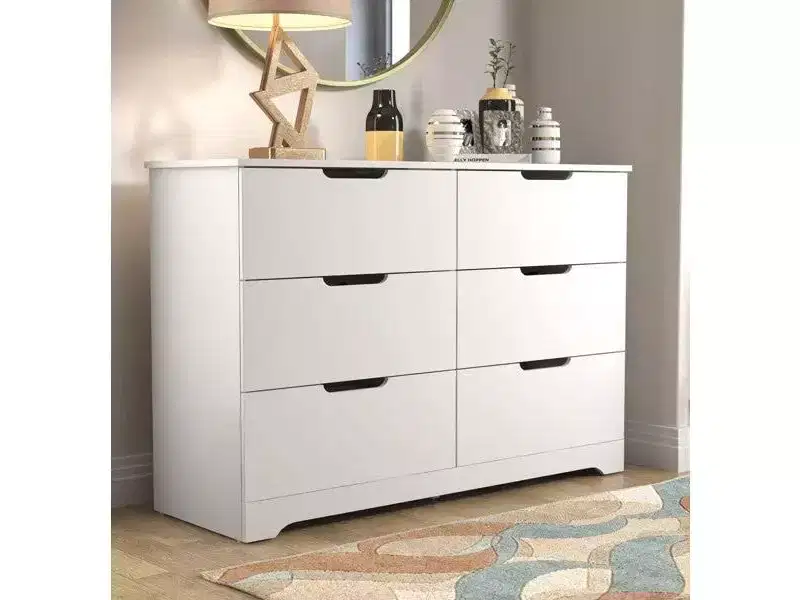 Galano 6 Drawer Dresser with Manufactured Wood Construction 47 W  15.6 D  31.7 H