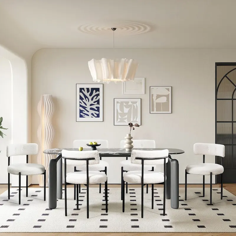 AVAWING Dining Chairs Mid-Century Modern Kitchen Chairs Set of 6