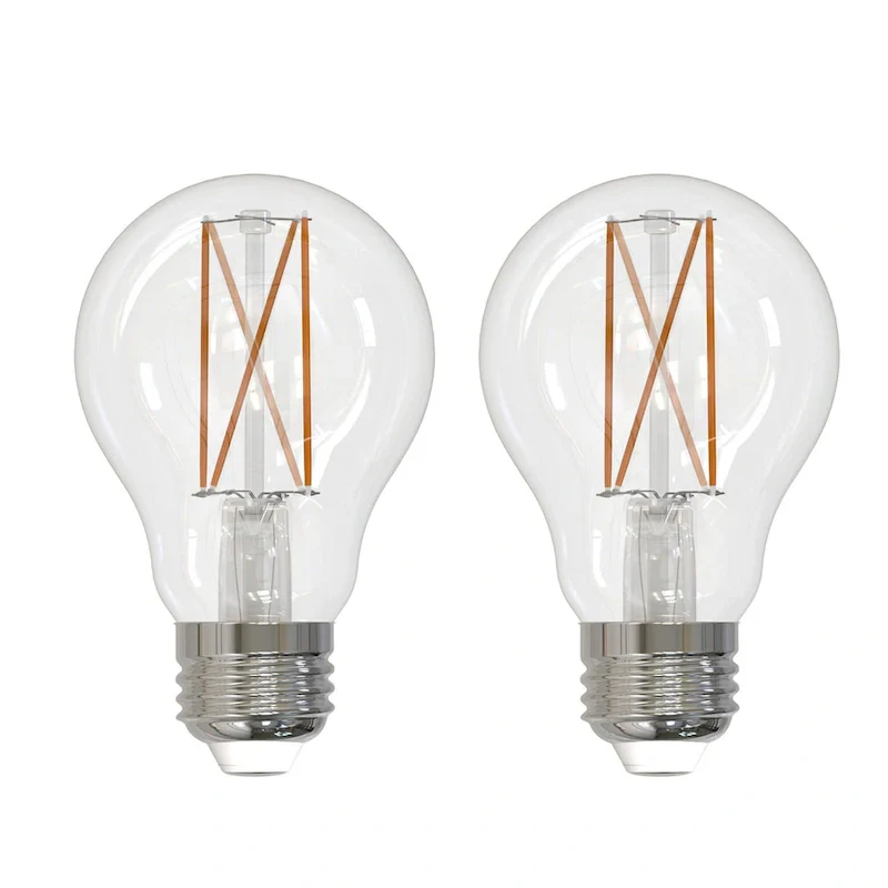 Bulbrite Pack of (2) Dimmable A19 Medium (E26) LED Filament Bulb
