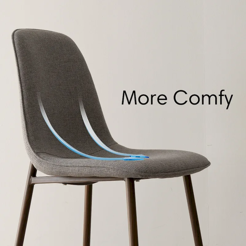 Modern Solid Back Side Dining Chair(Set of 4)