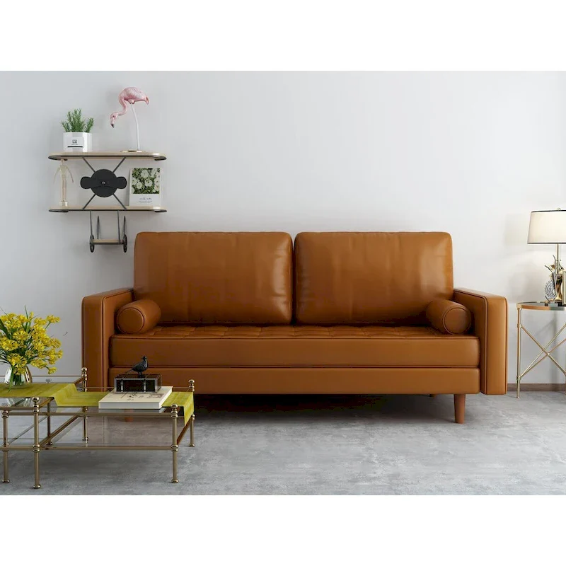 Aisha 70 Faux Leather Sofa