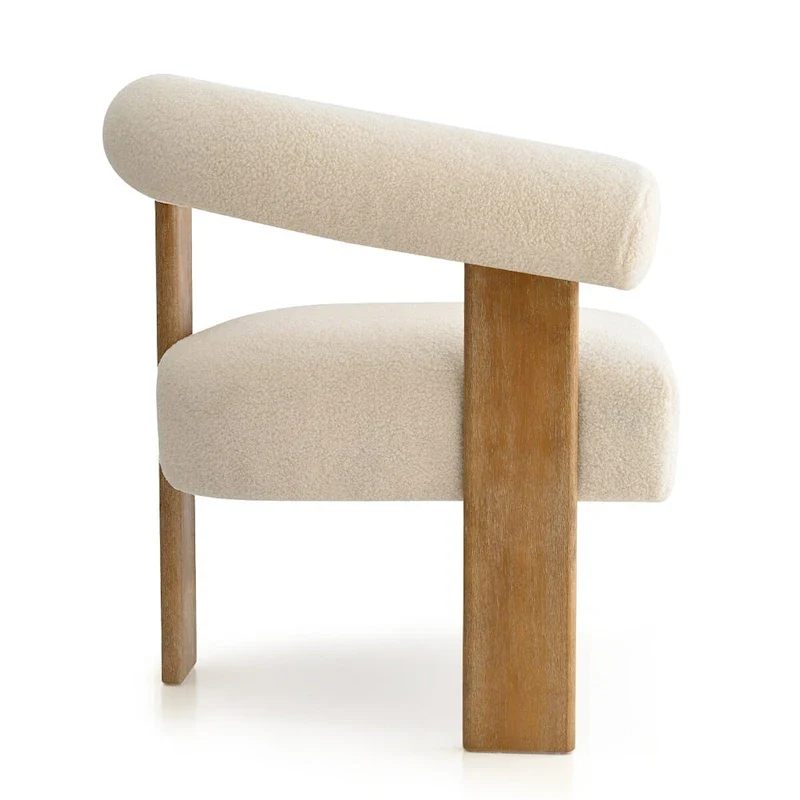Boucle Upholstered Arm Chair