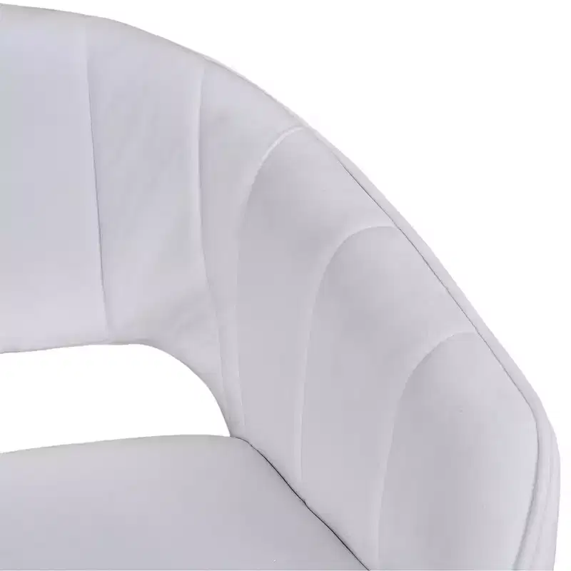 White Velvet Accent Armchair with Gold Metal Base, Padded Seat & Back, Seats 1