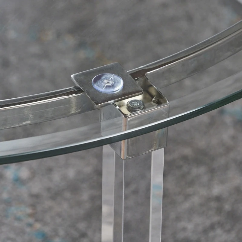 Elowen Round Glass Coffee Table by Christopher Knight Home - 35.5L x 35.5W x 18H