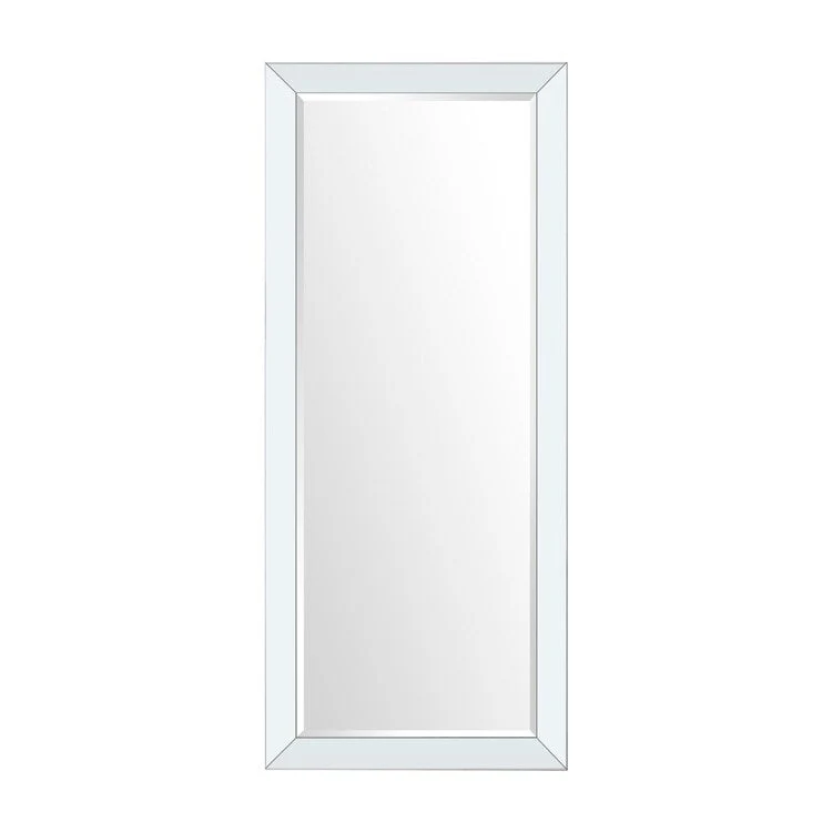 Faux Wood Full Length Mirror for a Clear, Full-View Reflection and Enhanced Room Ambiance - Silver - Full Length